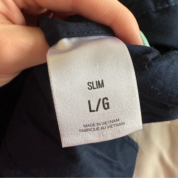 Express navy blue button-down shirt, size large - Picture 7 of 7